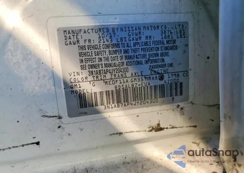 2018 Nissan Sentra S z USA, uszkodzony, nr VIN 3N1AB7AP4JY204300